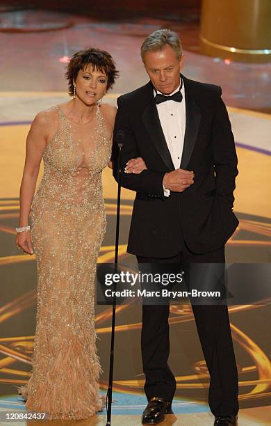 Emma Samms and Tristan Rogers, presenters during 33rd Annual Daytime Emmy Awards - Show at Kodak Theatre in Hollywood, CA, United States.