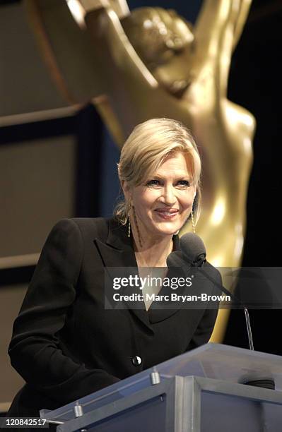 Presenter Diane Sawyer during 25th Annual NATAS News and Documentary Emmys 2004 Honoring Tom Brokaw at Mariott Marquis Hotel NY in New York, NY,...