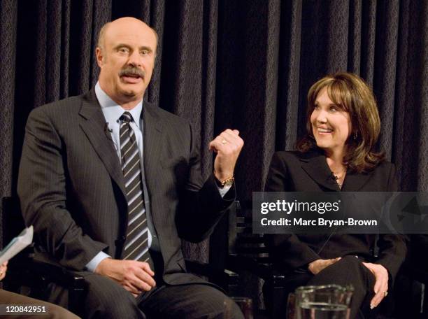 Dr. Phil McGraw and Robin McGraw during The Museum of Television & Radio Presents Behind the Scenes with "Dr. Phil" at Museum of Television & Radio...