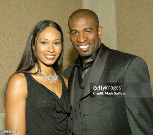 Deion Sanders and wife Pilar during Rick Weiss Humanitarian Awards Gala at Westin Mission Hills Resort in Rancho Mirage, California, United States.