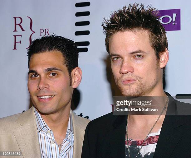 Eric Podwall and Shane West during Eric Podwall and Shane West Birthday Party - June 18, 2005 in Los Angeles, California, United States.