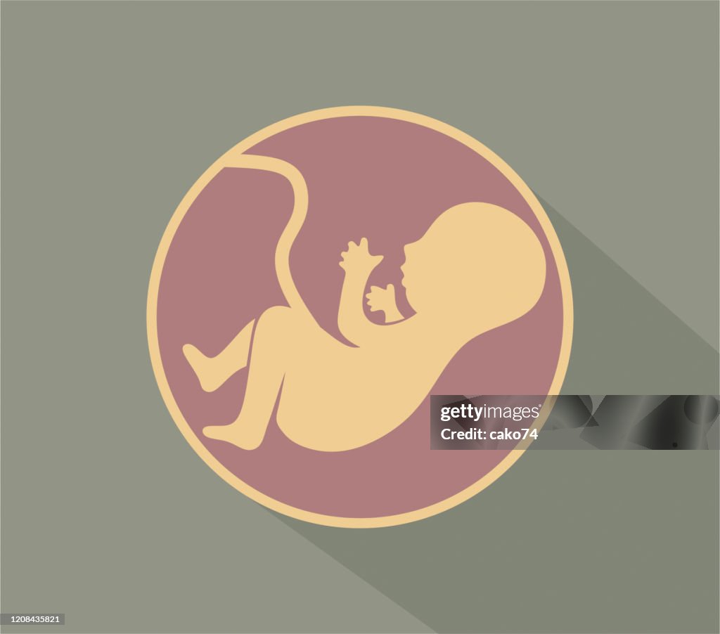 人間の胎児のアイコン