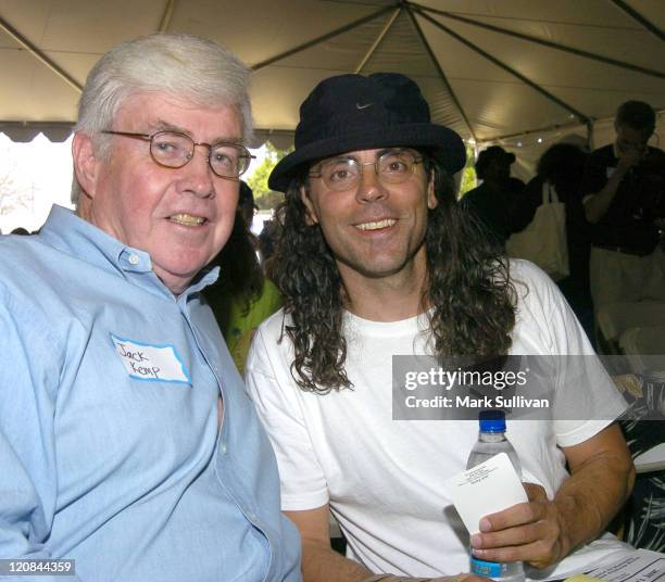 Jack Kemp and Tom Shadyac during Hollywood for Habitat for Humanity-2004 Blitz Build Celebration at North Long Beach Neighborhood in North Long...