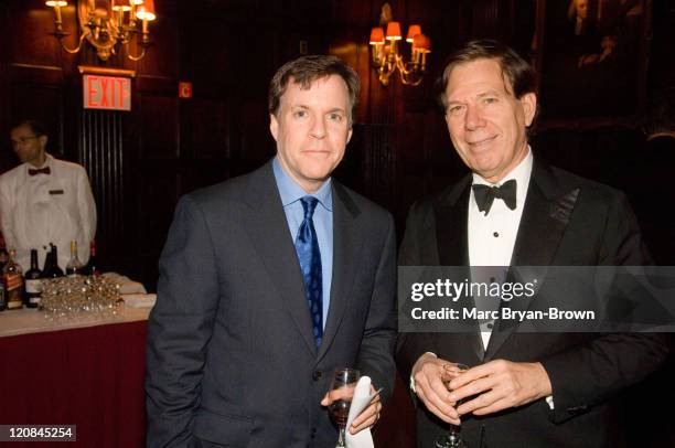 Bob Costas and Peter Price, president of NATAS during The 2006 Trustees Emmy Award and Management Hall of Fame Gala at The Harvard Club in New York,...