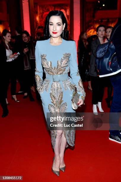 Dita Von Teese attends the Exhibition Opening of L'Exibition[niste] by Christian Louboutin as part of Paris Fashion Week Womenswear Fall/Winter...