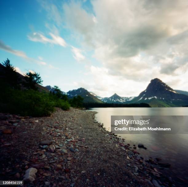 glacier national park lake - pinhole camera photographs stock pictures, royalty-free photos & images