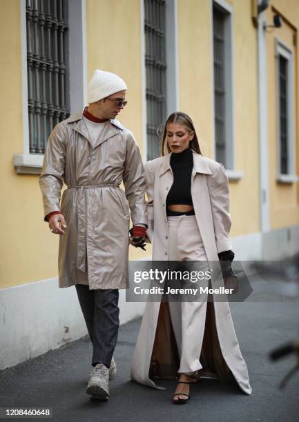 Jessica Goicoechea is seen before Tods during Milan Fashion Week Fall/Winter 2020-2021 on February 21, 2020 in Milan, Italy.