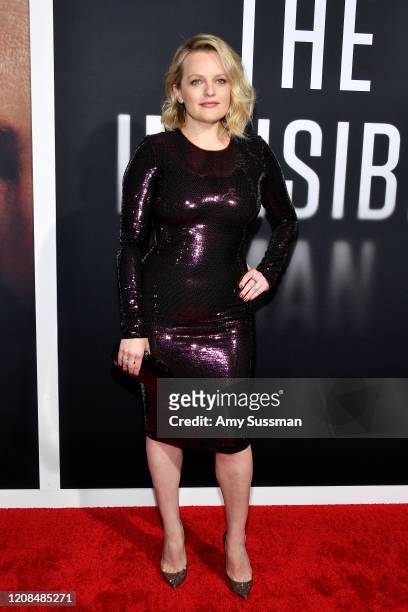 Elisabeth Moss attends the Premiere of Universal Pictures' "The Invisible Man" at TCL Chinese Theatre on February 24, 2020 in Hollywood, California.