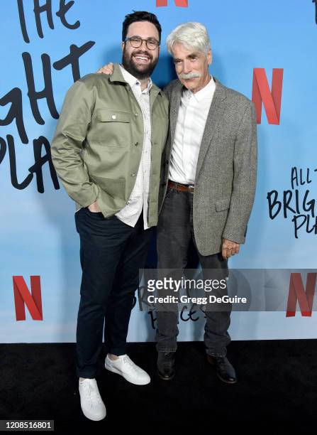 Brett Haley and Sam Elliott attend the Special Screening Of Netflix's "All The Bright Places" at ArcLight Hollywood on February 24, 2020 in...