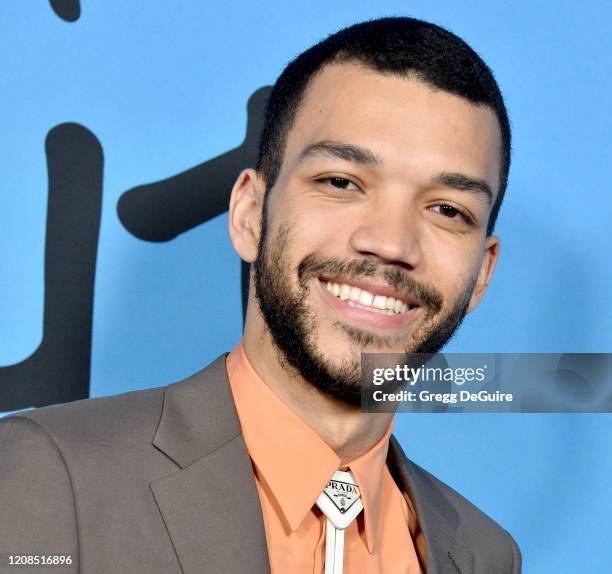 Justice Smith attends the Special Screening Of Netflix's "All The Bright Places" at ArcLight Hollywood on February 24, 2020 in Hollywood, California.