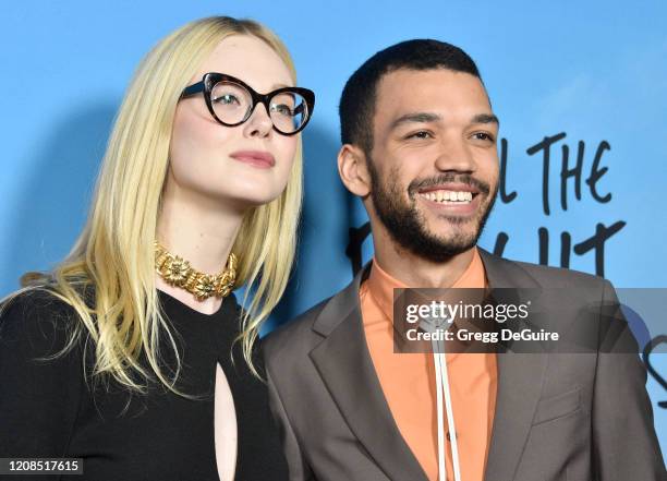 Elle Fanning and Justice Smith attend the Special Screening Of Netflix's "All The Bright Places" at ArcLight Hollywood on February 24, 2020 in...