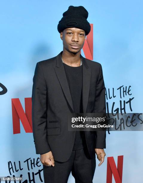 Lamar Johnson attends the Special Screening Of Netflix's "All The Bright Places" at ArcLight Hollywood on February 24, 2020 in Hollywood, California.