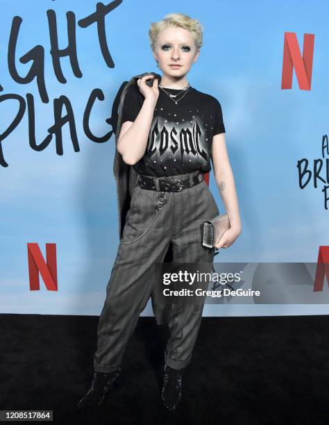 Lachlan Watson attends the Special Screening Of Netflix's "All The Bright Places" at ArcLight Hollywood on February 24, 2020 in Hollywood, California.