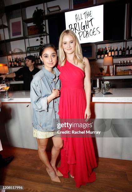 Sofia Hasmik and Virginia Gardner attend the Netflix Premiere of "All the Bright Places" on February 24, 2020 in Hollywood, California.