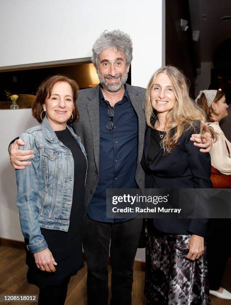 Paula Mazur, Mitchell Kaplan, and guest attend the Netflix Premiere of "All the Bright Places" on February 24, 2020 in Hollywood, California.