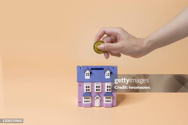 financial planning for house ownership concept image. - hausmodell stock-fotos und bilder