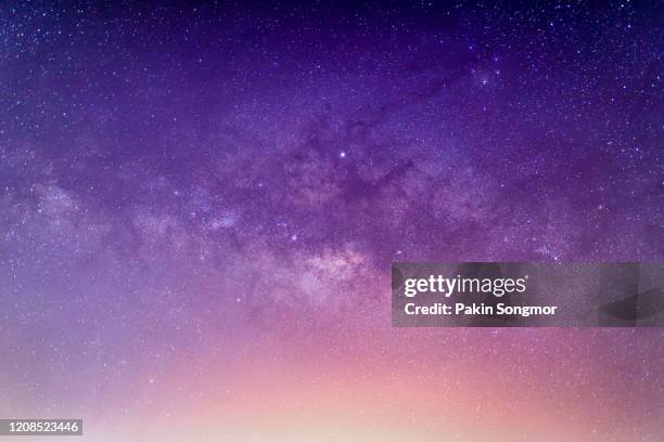 milky way galaxy with stars and space dust in the universe. - dusk stars stock pictures, royalty-free photos & images