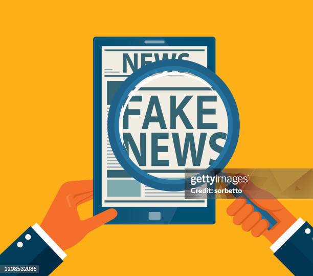 internet fake news - fake news stock illustrations