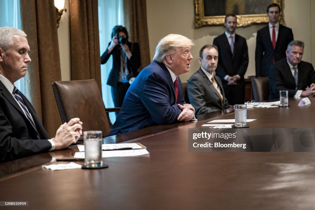 President Trump Meets With Executives Of Supply Chain Distributors