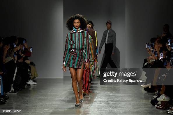 Models walk the runway during the Kenneth Ize show as part of Paris ...