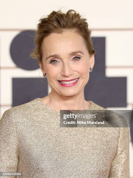 Kristin Scott Thomas attends the "Military Wives" UK Premiere at Cineworld Leicester Square on February 24, 2020 in London, England.