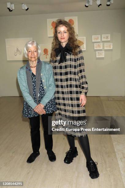 Joan Jonas and Stefanie Hessler during the conference presenting the exhibition Moving Off the Land II at the Thyssen-Bornemisza National Museum on...