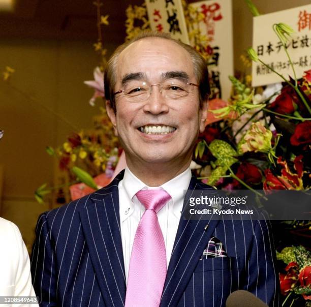 File photo taken in March 2011 shows Japanese comedian Ken Shimura. Shimura died of pneumonia caused by the novel coronavirus on March 29 at age 70.