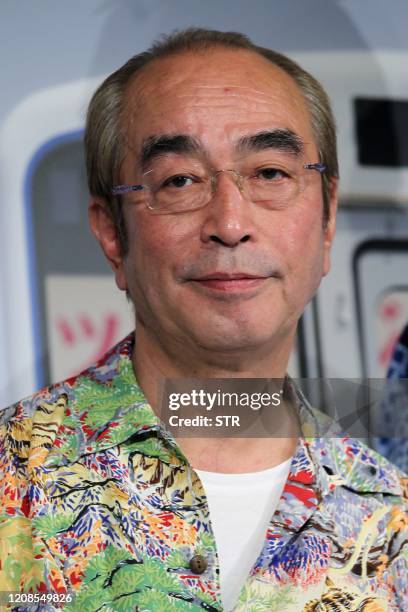 This picture taken on June 3, 2014 shows Japanese comedian Ken Shimura in Tokyo. - It was announced on March 30, 2020 that Shimura, one of Japan's...