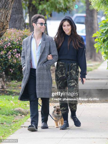 Sasha Farber and Emma Slater are seen on March 29, 2020 in Los Angeles, California.