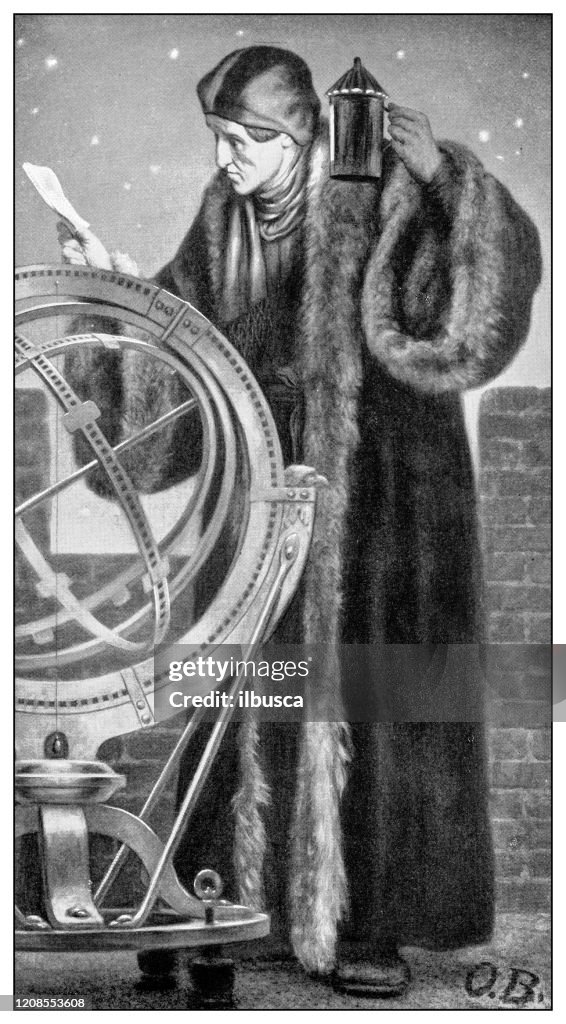 Antique illustration of important people of the past: Nicholas Copernicus