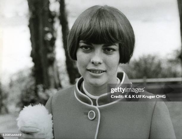 French singer Mireille Mathieu, Germany, circa 1965.