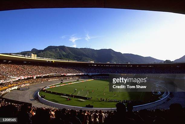 General view of the Maracana Stadium during the FIFA Club World Championship group B match between Vasco da Gama and Manchester United in Rio de...