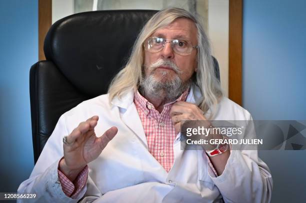 French professor Didier Raoult, biologist and professor of microbiology, specialized in infectious diseases and director of IHU Mediterranee...