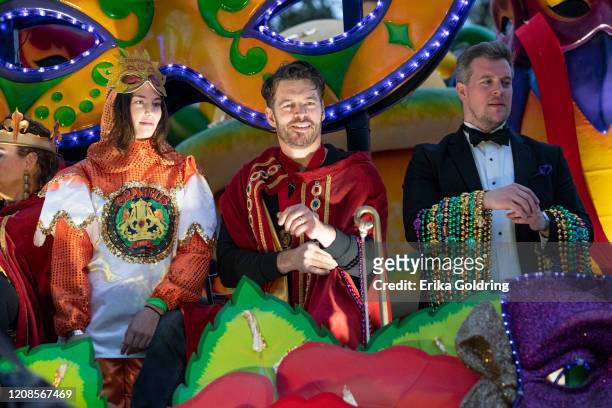 Harry Connick, Jr. Leads the 2020 Krewe of Orpheus parade that takes place on the traditional Uptown parade route on February 24, 2020 in New...