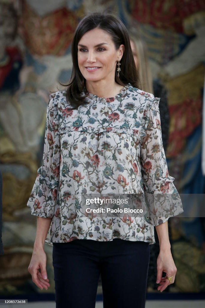 Spanish Royals Attend Audiences At Zarzuela Palace