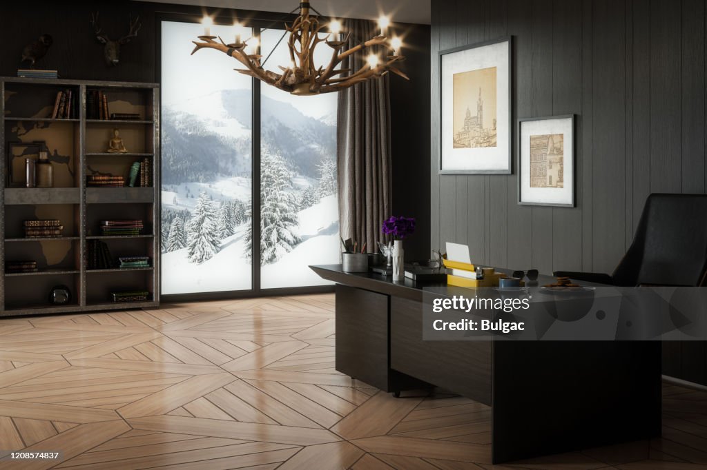 Elegant Home Office Interior High-Res Stock Photo - Getty Images