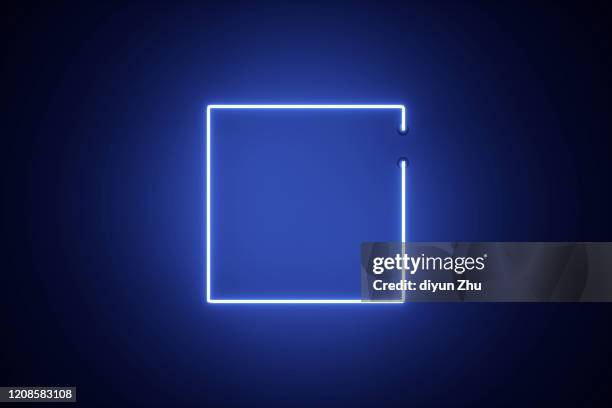 neon light and background,3d render - glowing square stock pictures, royalty-free photos & images