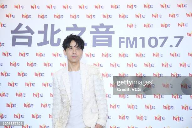 Singer Michael Wong attends a Press conference to promote his new album on February 25, 2020 in Taipei, Taiwan of China.