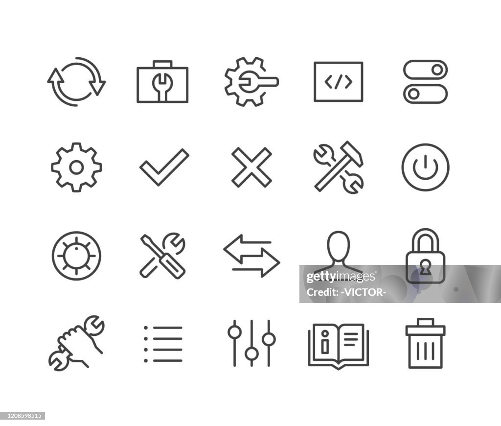 設置圖示 - 經典線條系列