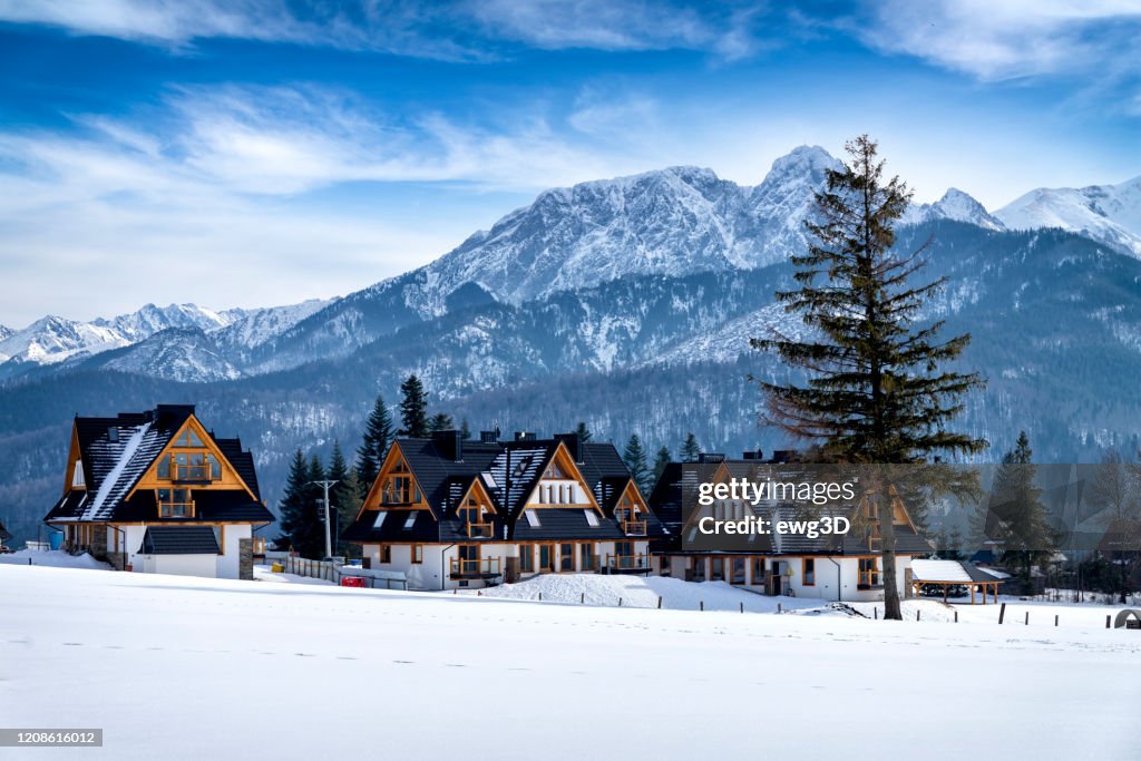 Koscielisko Dorf in der Tatra, Polen