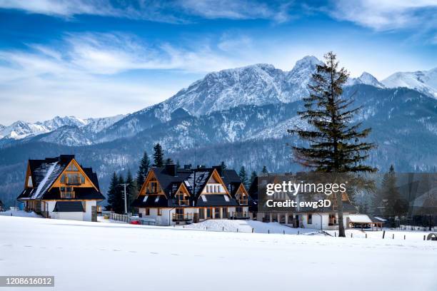 koscielisko village in the tatra mountains, poland - tatra mountains stock pictures, royalty-free photos & images