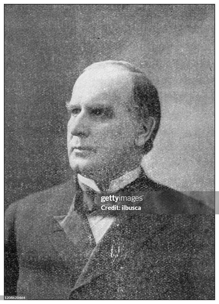Antique illustration of important people of the past: William McKinley