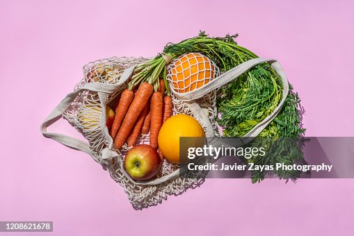Reusable Cotton Mesh Bag With Fruit And Vegetables Reusable Cotton Mesh Bag With Fruit And Vegetables