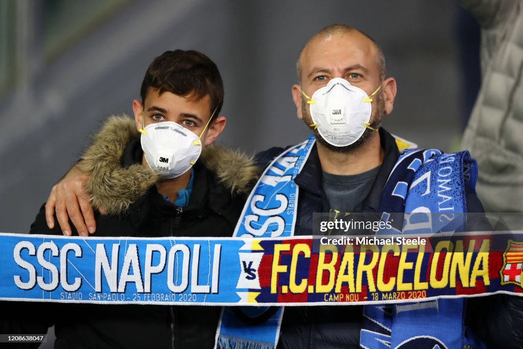 SSC Napoli v FC Barcelona - UEFA Champions League Round of 16: First Leg