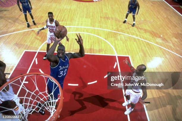 Finals: Orlando Magic Shaquille O'Neal in action vs Houston Rockets at The Summit. Game 3. Houston, TX 6/14/1995 CREDIT: John W. McDonough