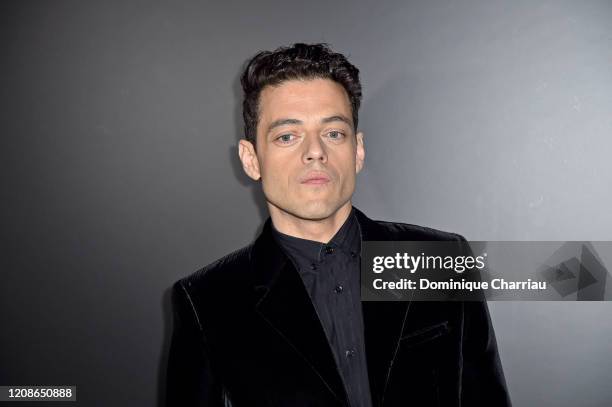 Rami Malek attends the Saint Laurent show as part of the Paris Fashion Week Womenswear Fall/Winter 2020/2021 on February 25, 2020 in Paris, France.