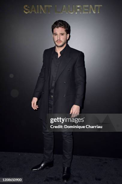 Kit Harington attends the Saint Laurent show as part of the Paris Fashion Week Womenswear Fall/Winter 2020/2021 on February 25, 2020 in Paris, France.