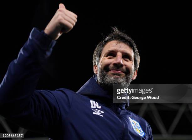 Danny Cowley, manager of Huddersfield Town reacts following the Sky Bet Championship match between Huddersfield Town and Bristol City at John Smith's...