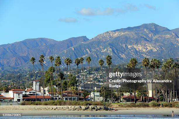 santa barbara city view. - santa barbara california stock pictures, royalty-free photos & images