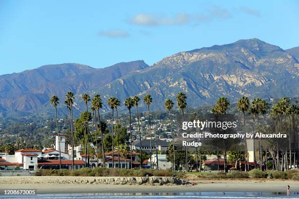 santa barbara city view. - santa barbara imagens e fotografias de stock